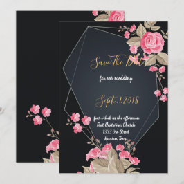 Chic Black & Gold Geometric lijst, behalve de datu Kaart