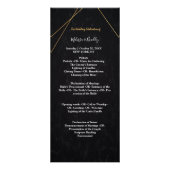Chic Black & Gold Geometric lijst ceremony Program Reclamekaart (Voorkant)