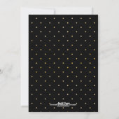 Chic Black Gold Glitter Gepersonaliseerd Vrijgezel Kaart (Achterkant)