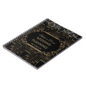 Chic Black Gold Great Gatsby 20s Wedding Planner Notitieboek (Linkerzijde)