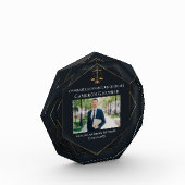 Chic Black Gold Law School Afstuderen Fotoblokken (Links)