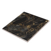 Chic Black Gold Marble Ceramic Tegel Tegeltje (Zijkant)