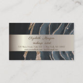 Chic Black Gold-marmer Klantenkaartje (Achterkant)