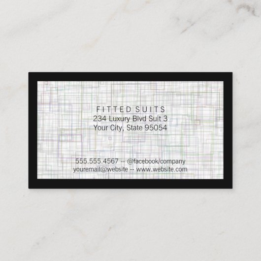 Chic Black Gold Modern Design Pattern Visitekaartje (Achterkant)