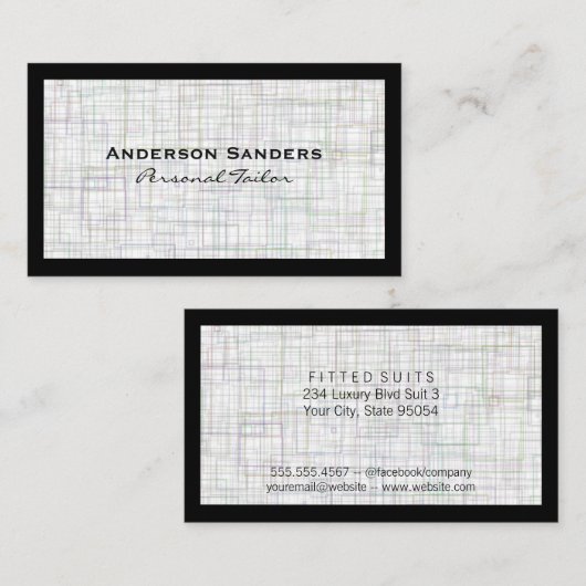 Chic Black Gold Modern Design Pattern Visitekaartje (Voorkant / Achterkant)