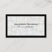 Chic Black Gold Modern Design Pattern Visitekaartje (Voorkant)