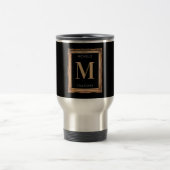 Chic Black & Gold Monogram Reisbeker (Center)