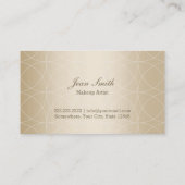 Chic Black & Gold Stippen Makeup Artist Visitekaartje (Achterkant)