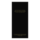 Chic Black Gold Typography Service prijslijst Reclamekaart (Achterkant)