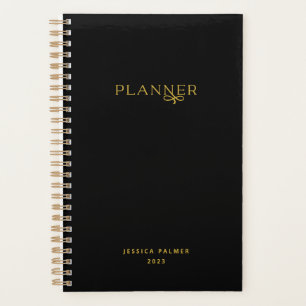 Chic Black Gold Weekly Maandelijkse naam Niet-geda Planner