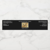 Chic Black, Gold, White Body Butter Jar label Waterfles Etiket (Enkel label)