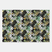 Chic Black Green Blauwgroen Blue Circles Art Patro Inpakpapier Vel (Voorkant 3)