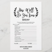 Chic Black Hoe goed ken je het spel? Flyer (Voorkant)