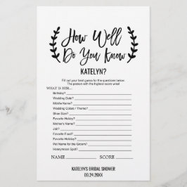 Chic Black Hoe goed ken je het spel? Flyer