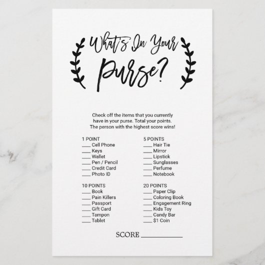 Chic Black Hoe goed ken je het spel? Flyer (Achterkant)