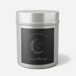 Chic Black Holographic Inention Candles Label
