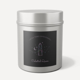 Chic Black Holographic Inention Candles Label
