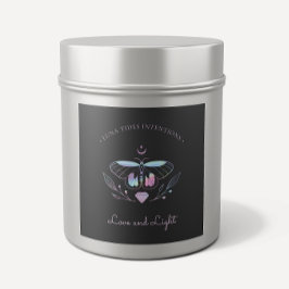 Chic Black Holographic Inention Candles Label