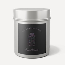 Chic Black Holographic Inention Candles Label