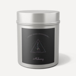 Chic Black Holographic Inention Candles Label