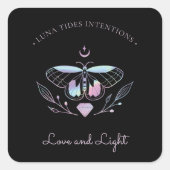 Chic Black Holographic Inention Candles Label (Voorkant)