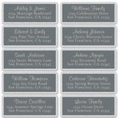 Chic Black Ivory Wedding Guest Adresetiketten Sticker (Voorkant)