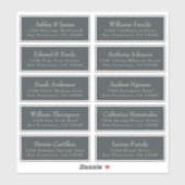 Chic Black Ivory Wedding Guest Adresetiketten Sticker (Vel)
