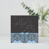 Chic Black Lace en Blue Sip en zie 2 Kaart (Staand voorkant)