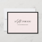 Chic Black Lijst Gepersonaliseerd Cadeaubon (Voorkant)