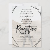 Chic black lijst: ontvangst van eenvoudig fotoscri kaart (Voorkant)