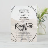 Chic black lijst: ontvangst van eenvoudig fotoscri kaart (Staand voorkant)