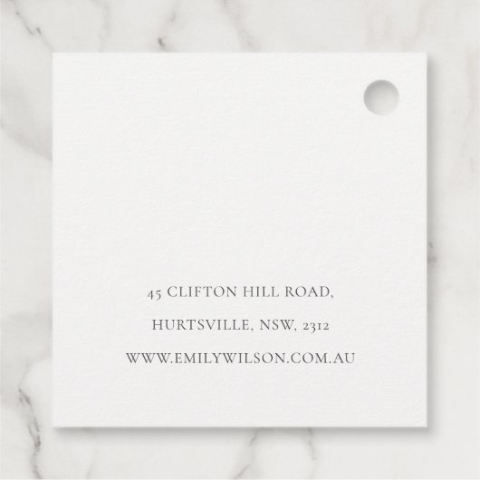 Chic Black Mosaic Jewelry Logo Branding Business Bedankjes Labels (Achterkant)