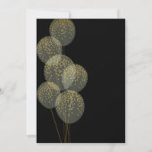 Chic Black n Gold Bow Lijst Vrouw Birthday Kaart (Achterkant)