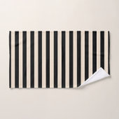 Chic Black Off-White Striped patroon Bad Handdoek (Handdoek)