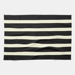 Chic Black Off-White Stripes Striped Pattern Theedoek