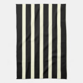 Chic Black Off-White Stripes Striped Pattern Theedoek (Verticaal)