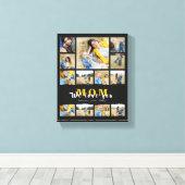 Chic Black oma moederdag voor foto-collage mam Canvas Afdruk (Insitu (Houten vloer))