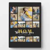 Chic Black oma moederdag voor foto-collage mam Fotoplaat (voorkant)