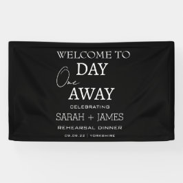 Chic Black One Day Away Repetitie Diner Wedding Spandoek