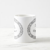 Chic Black op witte kerstabel om aan te passen Koffiemok (Center)