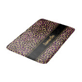 Chic Black Paars Gold-luipaard afdrukken op maat Badmat (Gekanteld)
