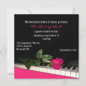 Chic Black & Pink Custom Piano Innovation Kaart (Voorkant)