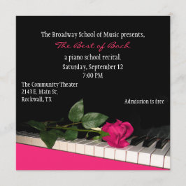 Chic Black & Pink Custom Piano Innovation Kaart