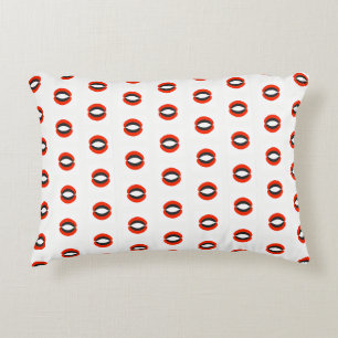 Chic Black Red White Pattern Decoratief Kussen