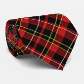 Chic Black Red Yellow White Squares Tartan Pset Stropdas (Opgerold)
