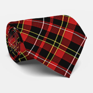 Chic Black Red Yellow White Squares Tartan Pset Stropdas