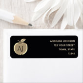 Chic Black Return-adres Etiket (Insitu)