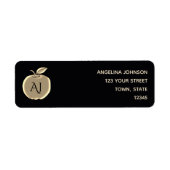 Chic Black Return-adres Etiket (Voorkant)