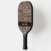 Chic Black Roos Gold Leopard Afdrukken op maat Pickleball Paddle (Links)