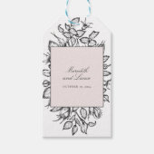 Chic  Black Rose Boeket Elegant Cadeaulabel (Voorkant)